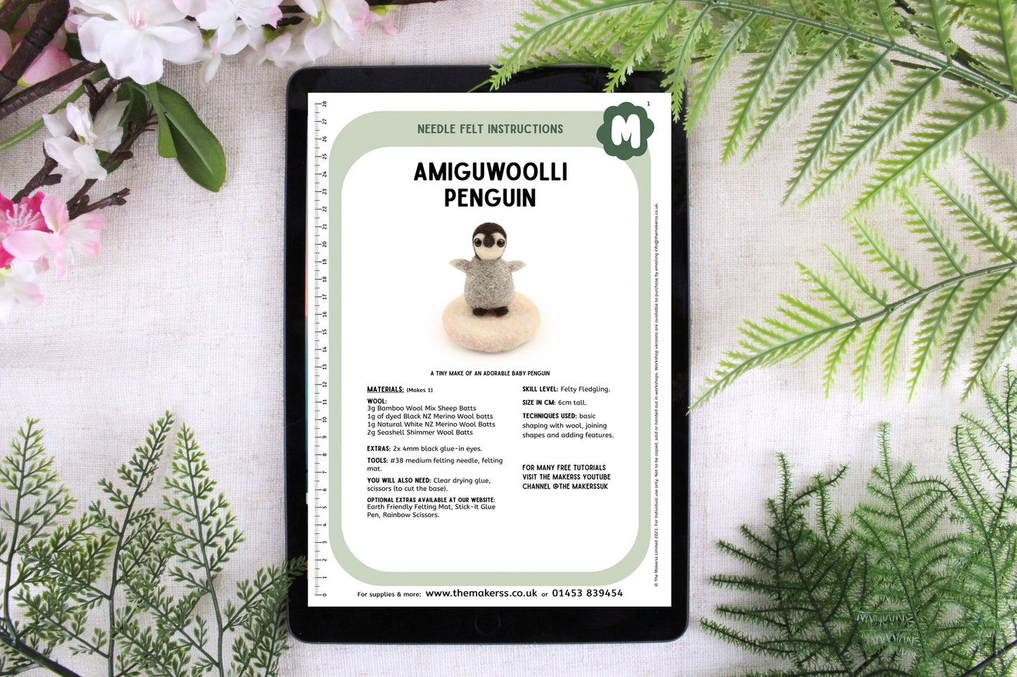 Penguin Amiguwoolli Mini Needle Felt Kit - The Makerss