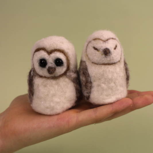 Baby Barn Owl Small Needle Felt Kit - The Makerss