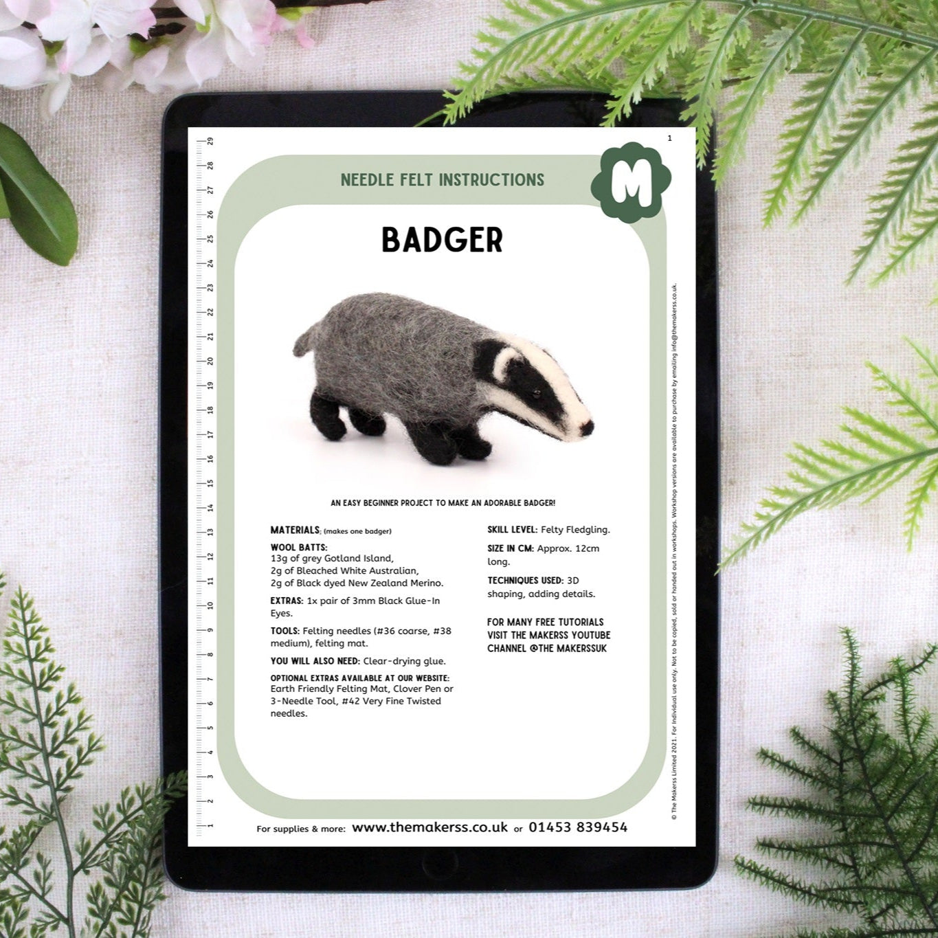 Badger Small Needle Felt Kit - The Makerss