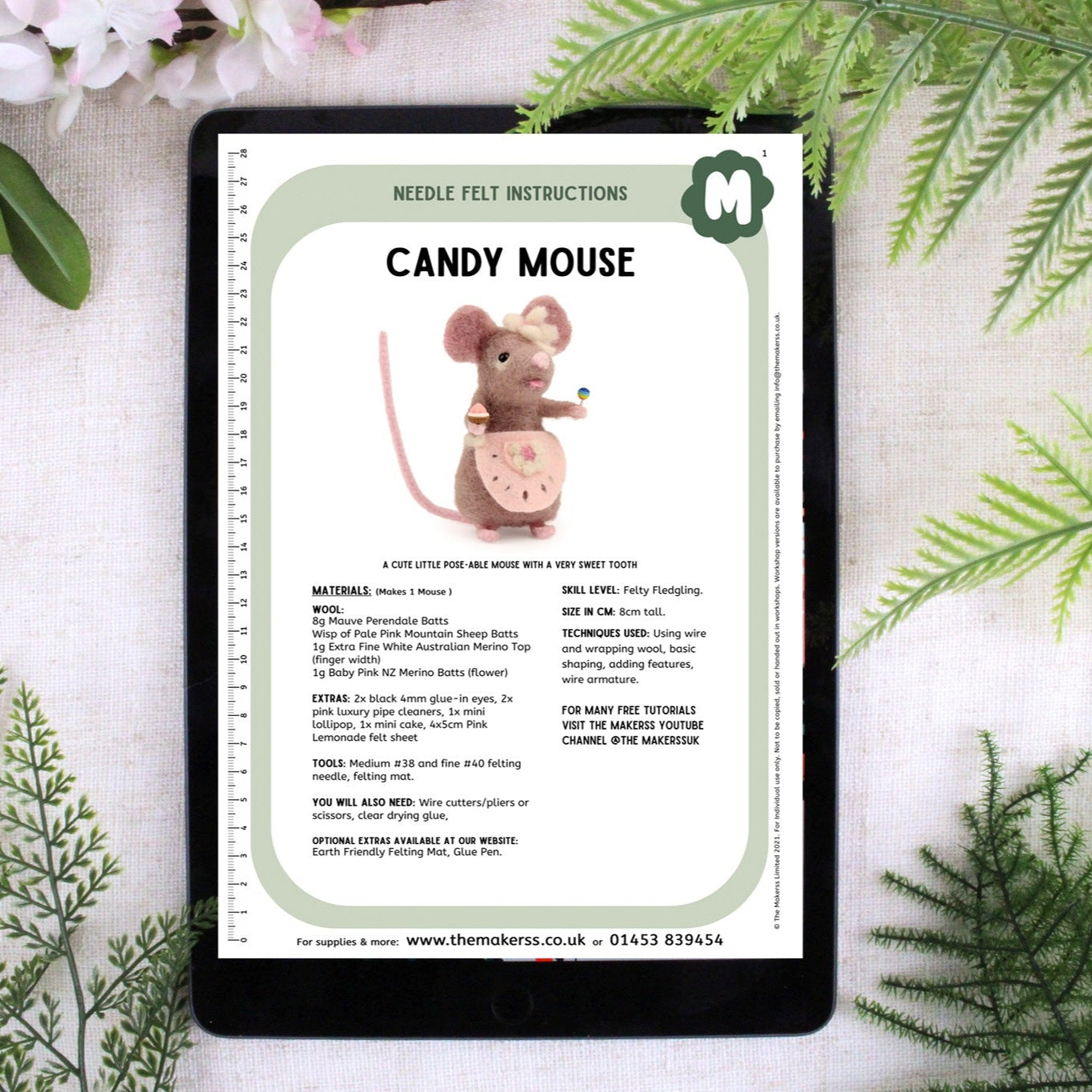 Candy Mouse Small Needle Felt Kit - The Makerss