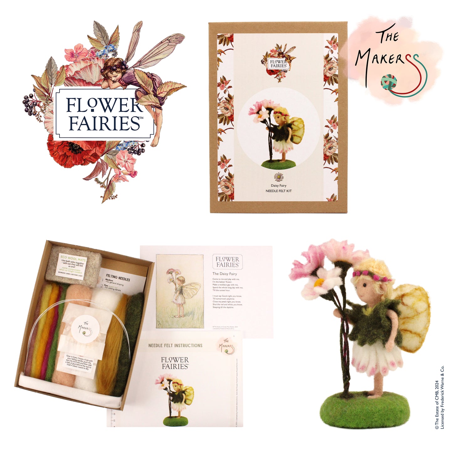 Official Flower Fairies™️ Daisy Fairy Needle Felt Kit - The Makerss