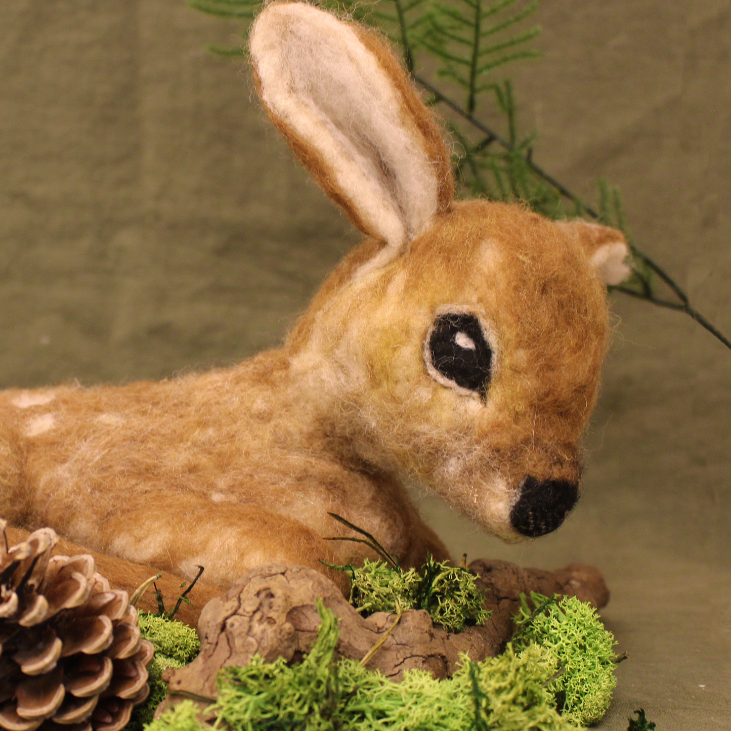Large Fawn Needle Felt Pack - The Makerss