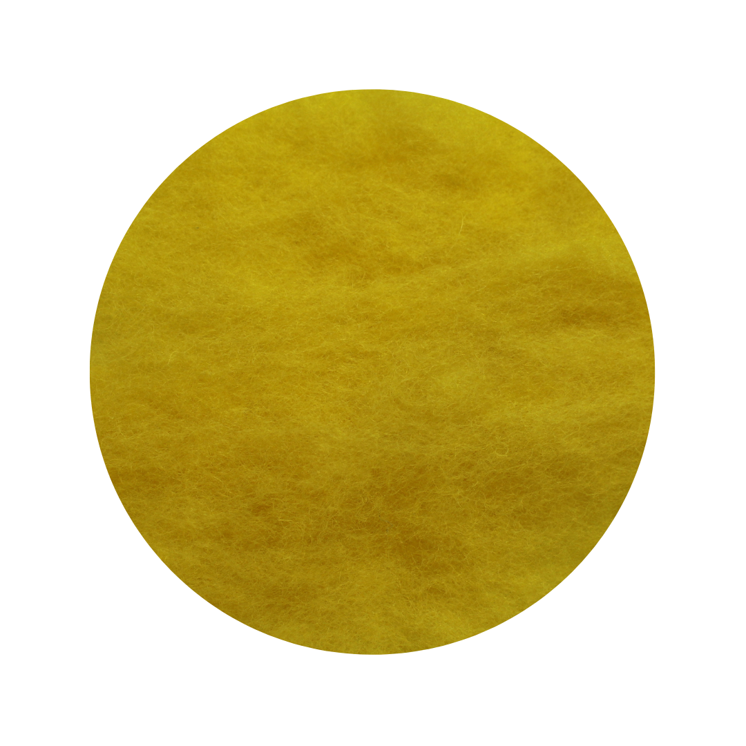 Golden Yellow - dyed New Zealand Merino carded wool batts - various weights