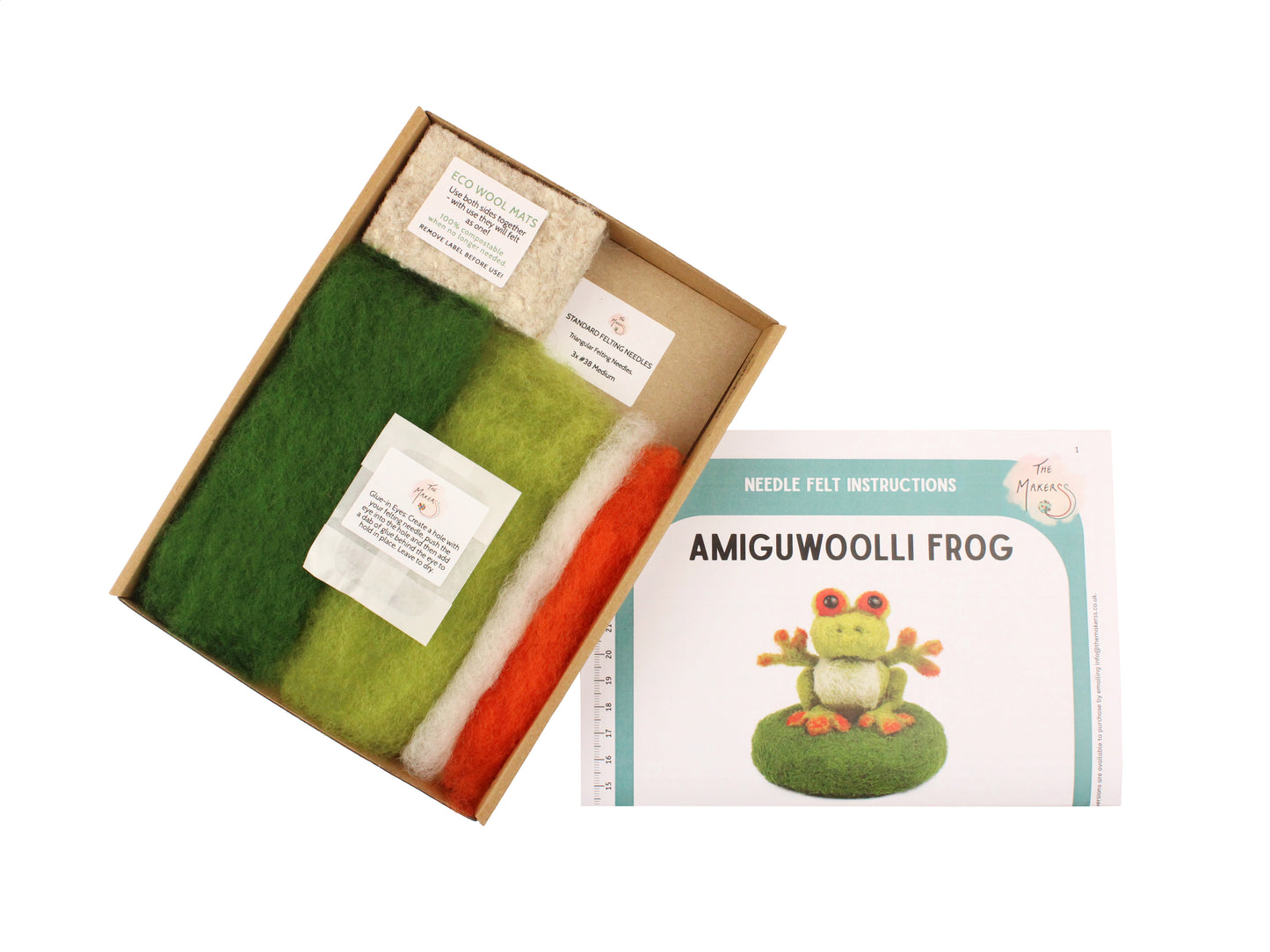 Frog Amiguwoolli Mini Needle Felt Kit - The Makerss