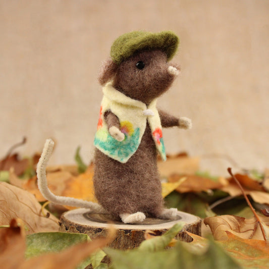 Gardening Mouse Small Needle Felt Kit - The Makerss
