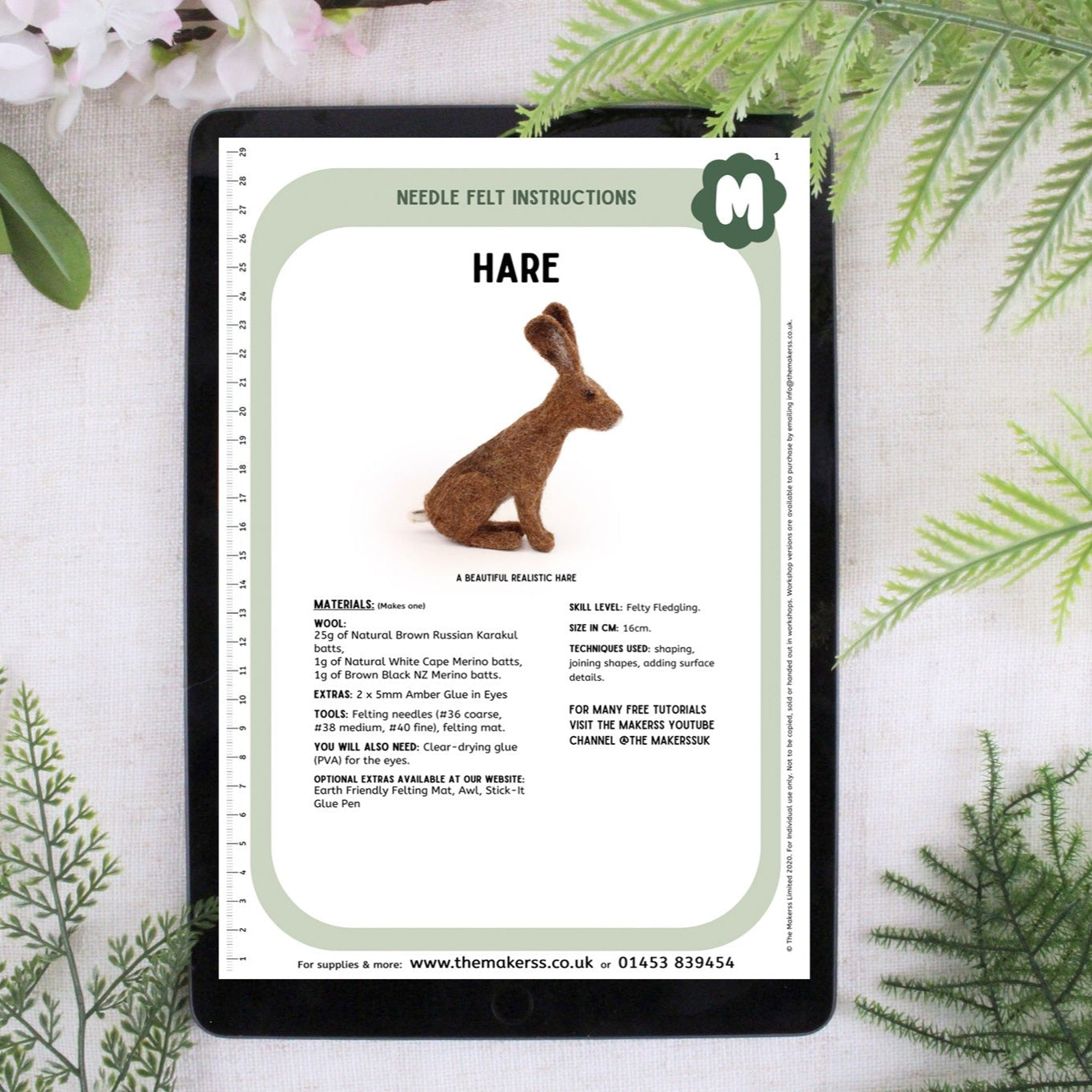 Hare Needle Needle Felt Kit (NEW for 2024) - The Makerss