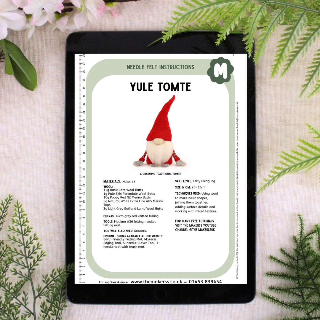 Yule Tomte Small Needle Felt Kit - The Makerss