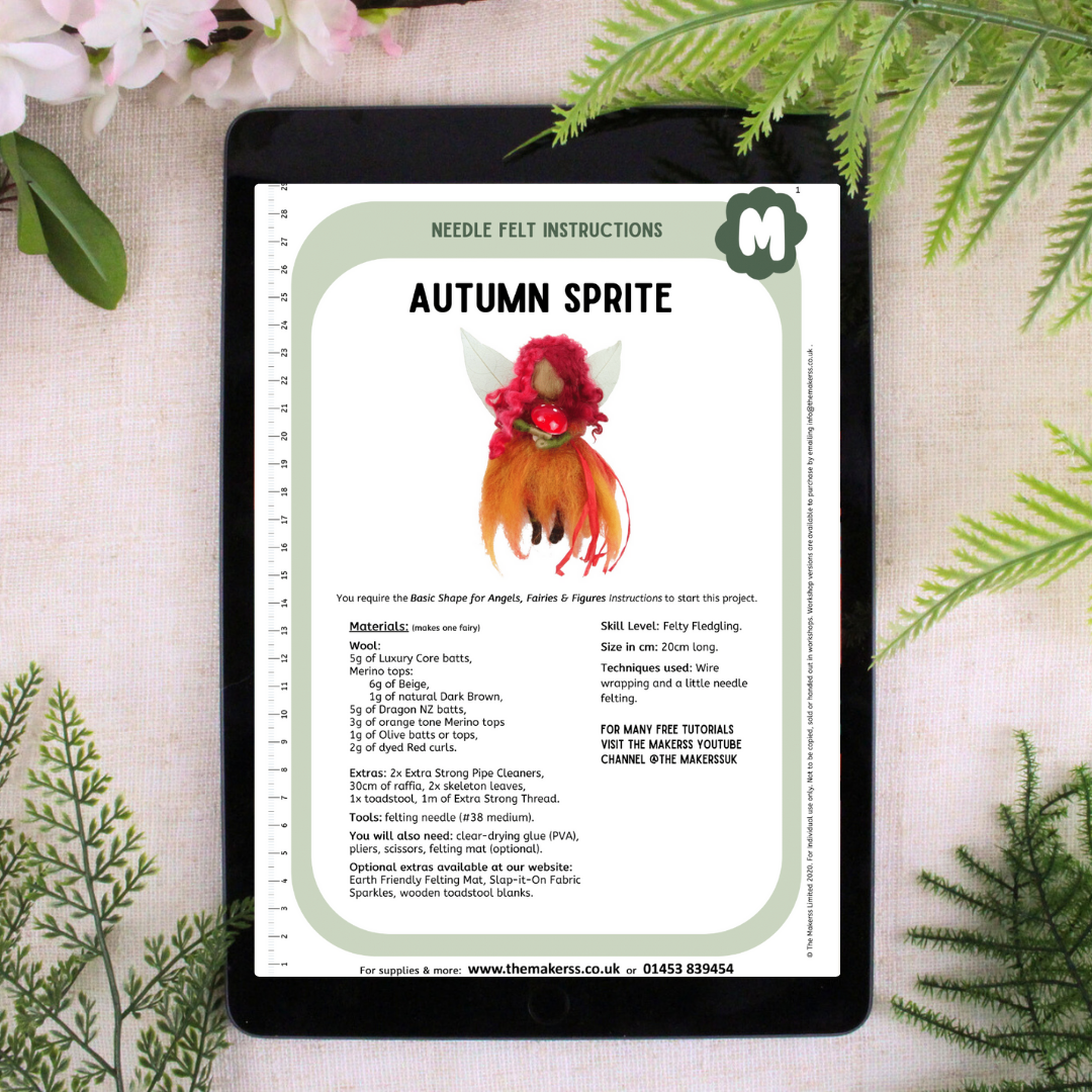 Autumn Sprite Needle Felt Kit - The Makerss