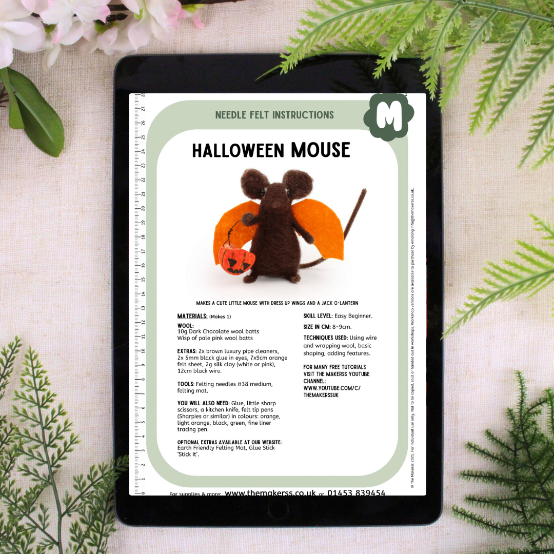 Halloween Mouse Small Needle Felt Kit - Limited Edition