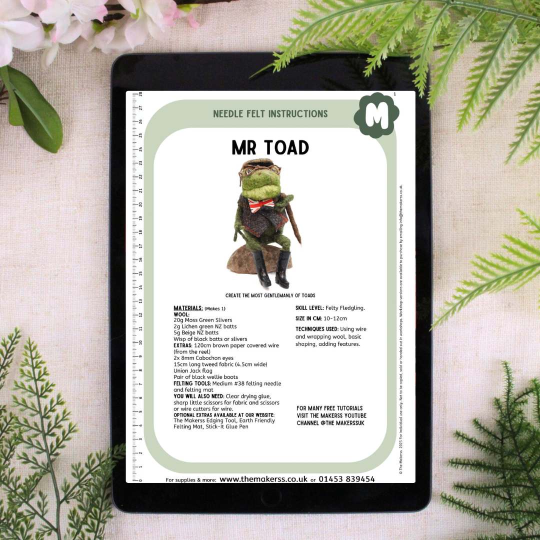 Mr Toad Small Needle Felt Kit - The Makerss
