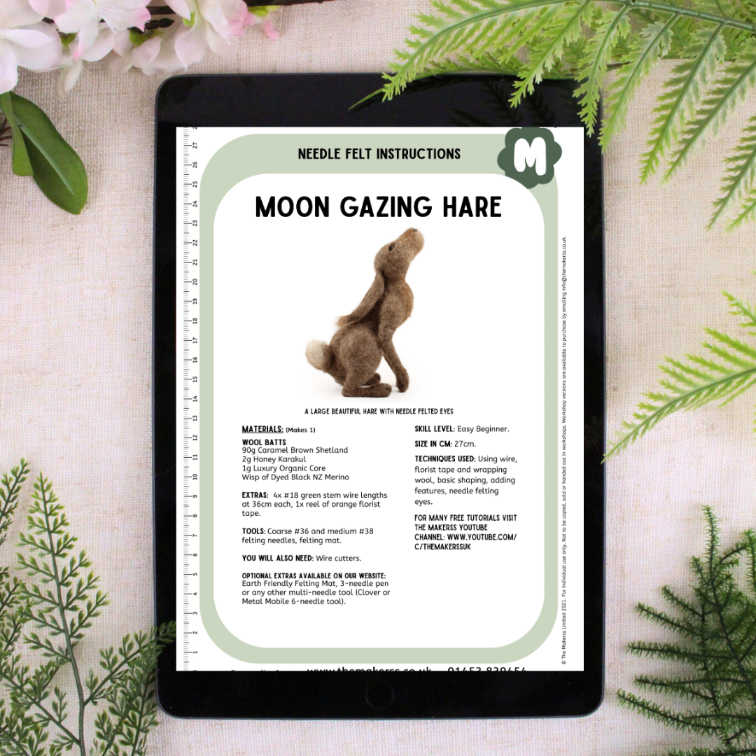 Moon Gazing Hare Needle Felt Pack - The Makerss