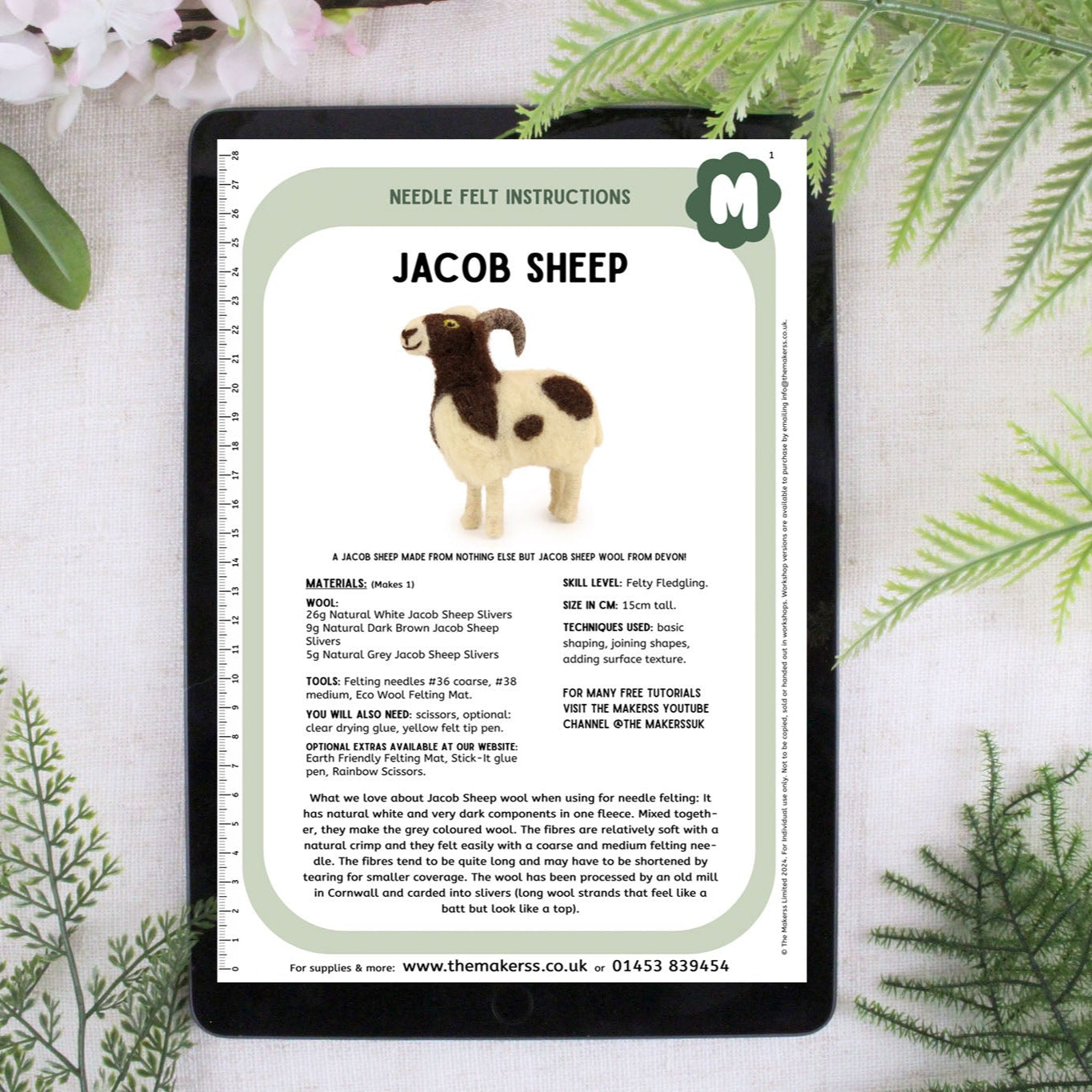 Jacob Sheep British Wool Small Kit - The Makerss