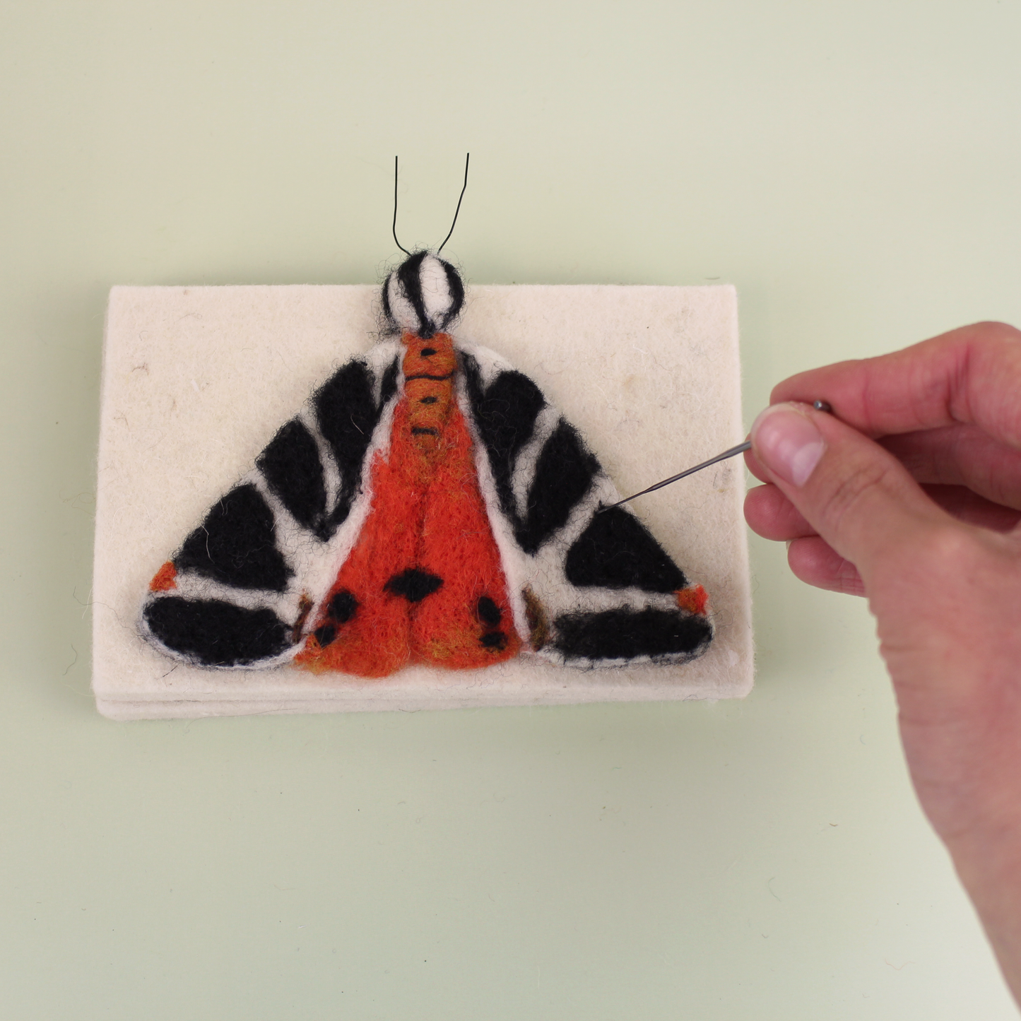 Jersey Tiger Moth Small Needle Felt Kit - The Makerss