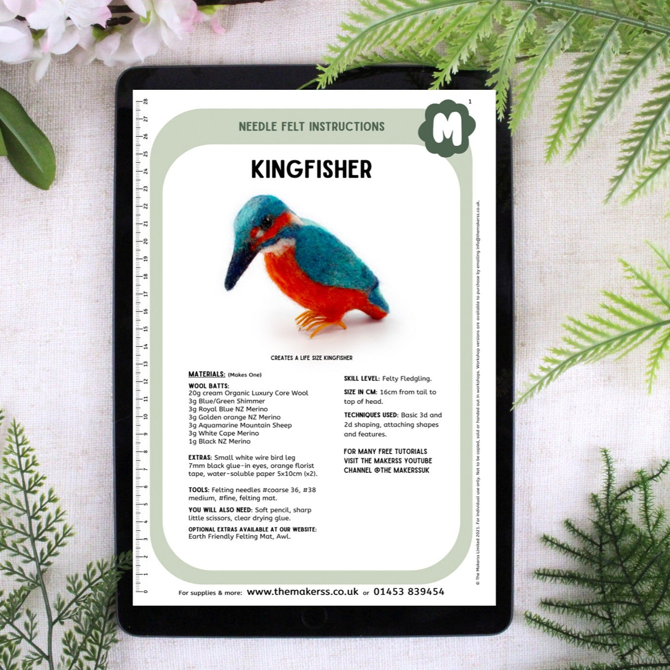 Kingfisher Small Needle Felt Kit - The Makerss