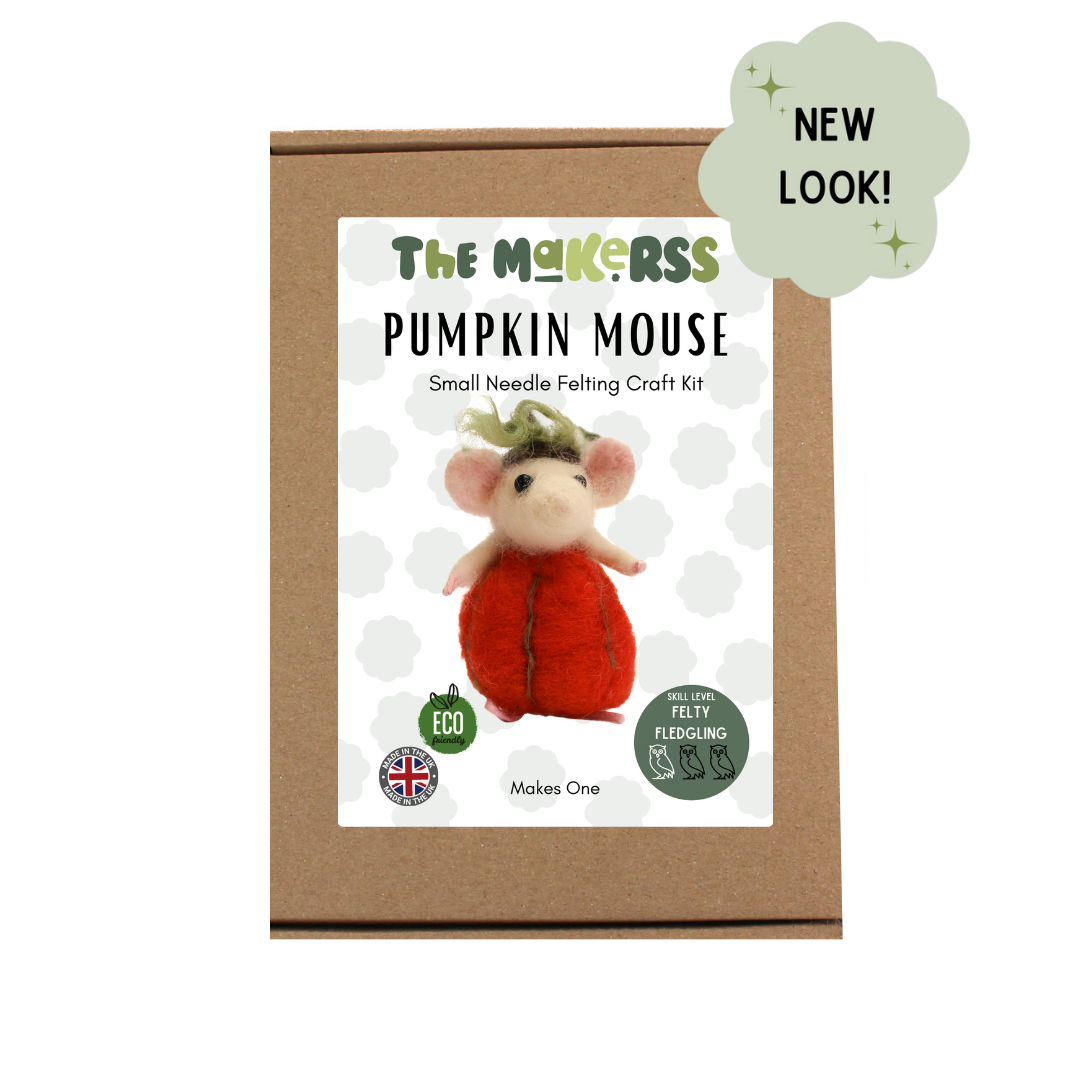 New! Pumpkin Mouse Small Needle Felt Kit - The Makerss
