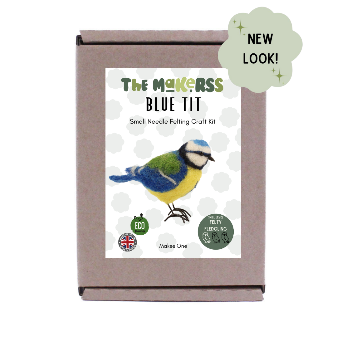 Blue Tit Small Needle Felt Kit - The Makerss