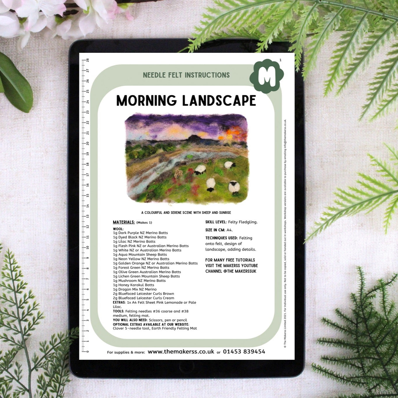 Morning Landscape Needle Felt Kit - The Makerss