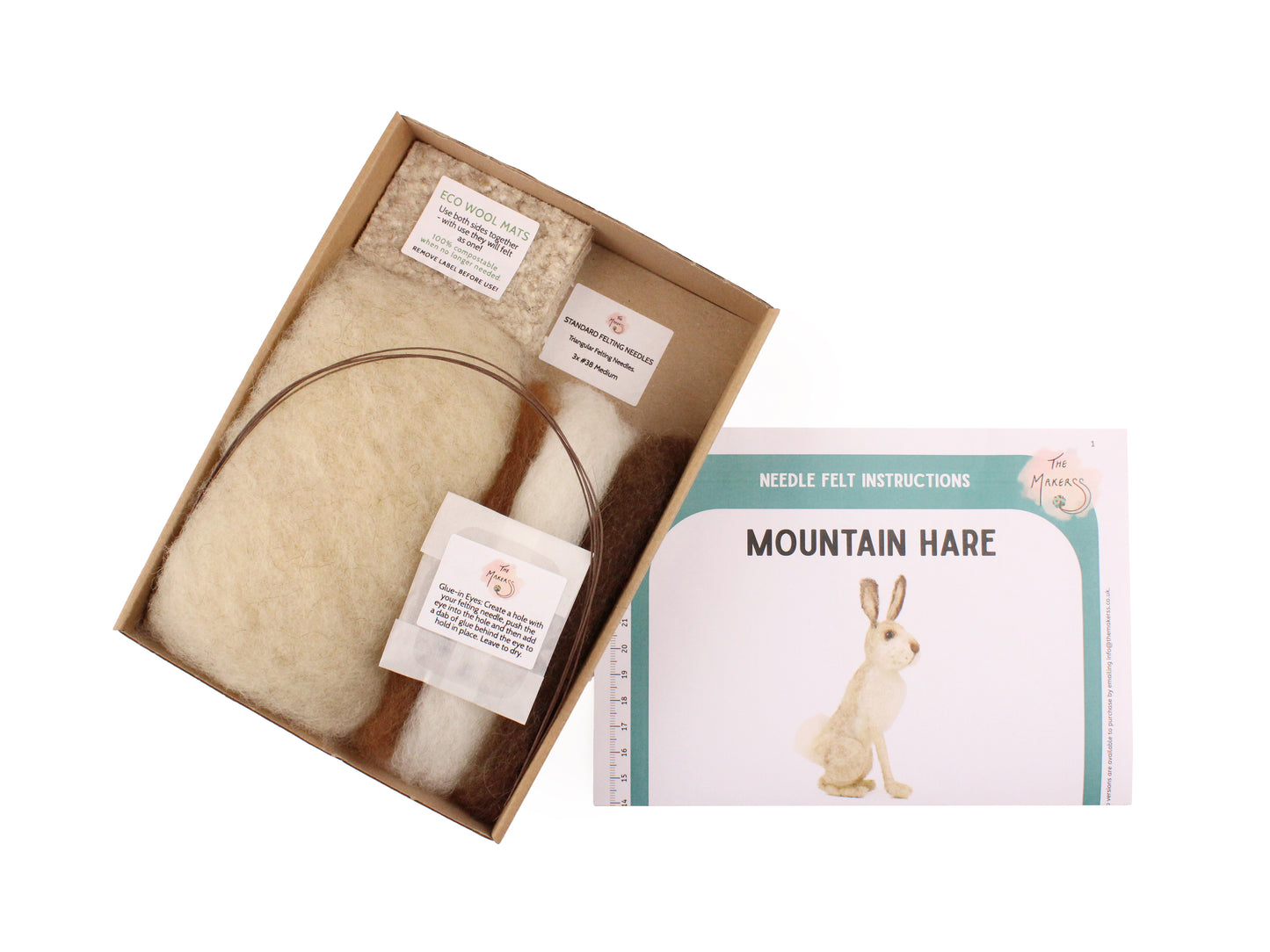 Mountain Hare Needle Felt Kit - The Makerss