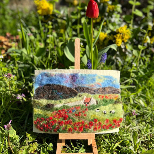 Poppy Landscape Needle Felt Kit - The Makerss