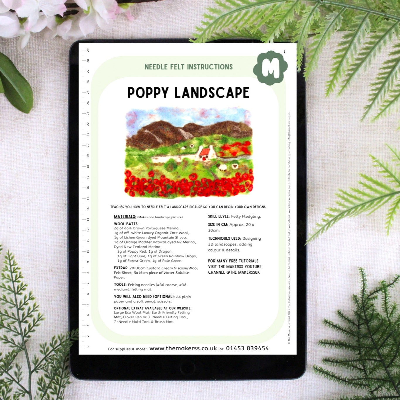 Poppy Landscape Needle Felt Kit - The Makerss