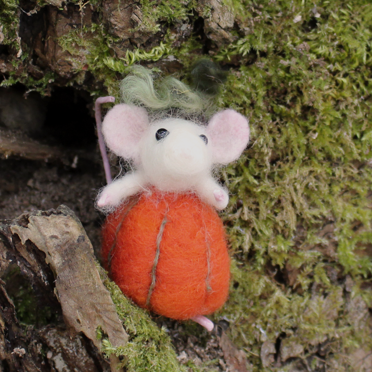 New! Pumpkin Mouse Small Needle Felt Kit