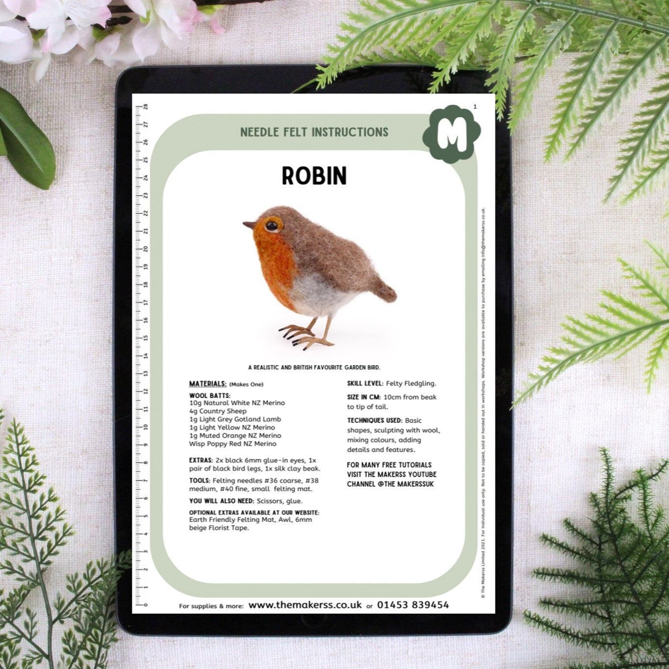 Robin Small Needle Felt Kit - The Makerss