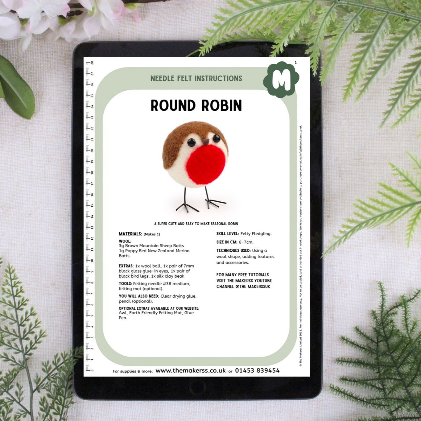 Round Robin Small Needle Felt Kit - The Makerss