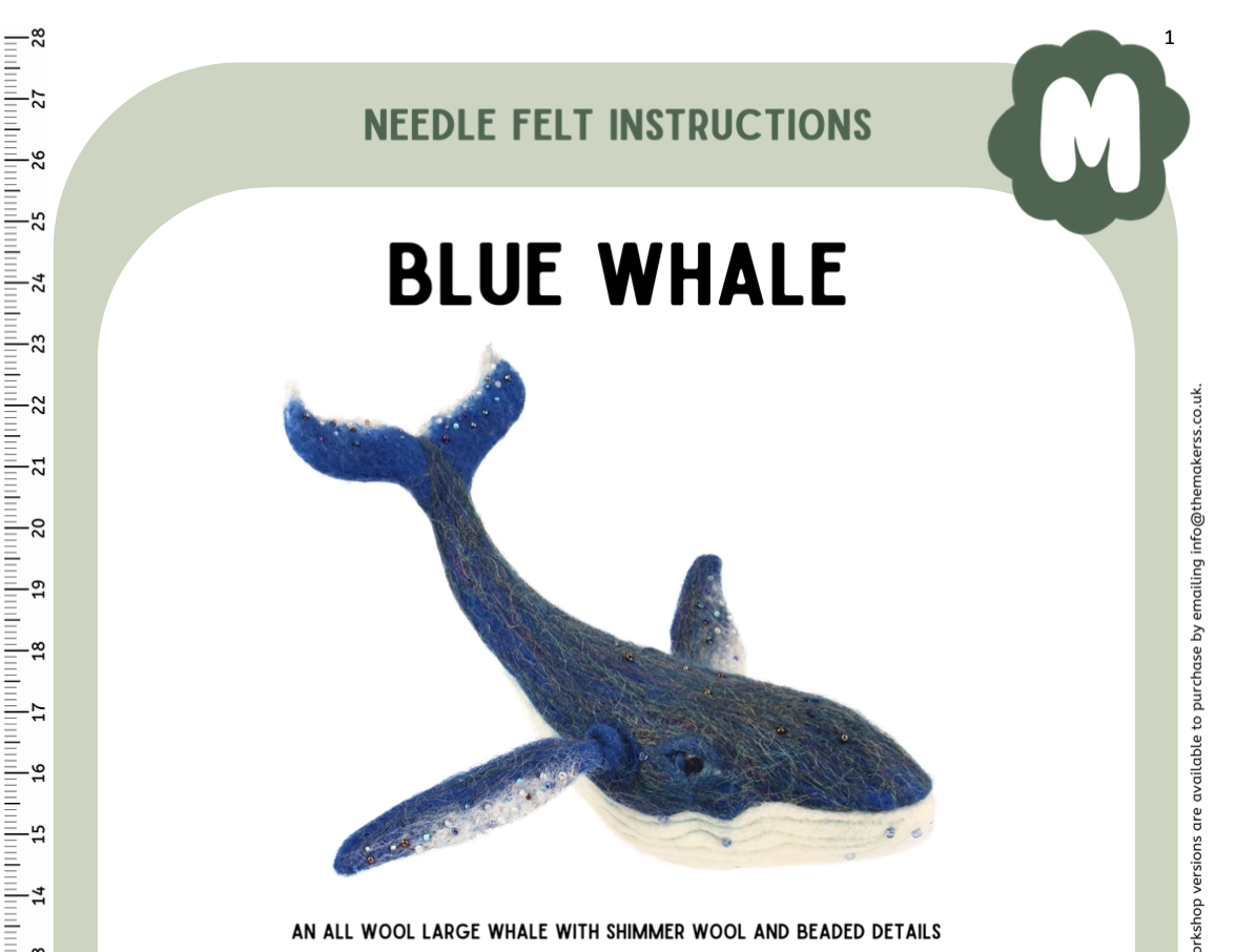 FLOCK OFFER AUGUST Blue Whale Instructions PDF - The Makerss