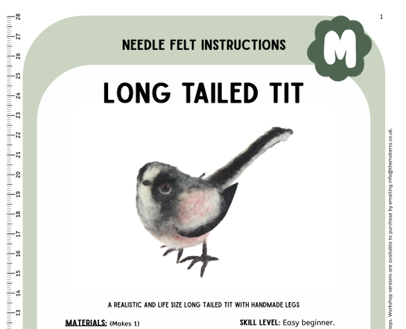 Flock Offer March free PDF - Long Tailed Tit Instructions PDF - The Makerss