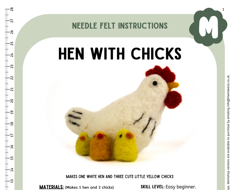 Round Hen With Chicks Instructions PDF - The Makerss