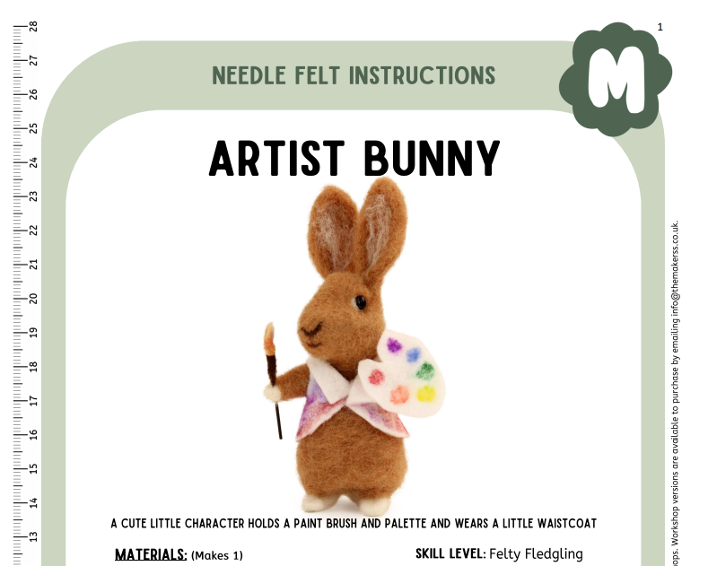 Artist Bunny Instructions PDF - The Makerss