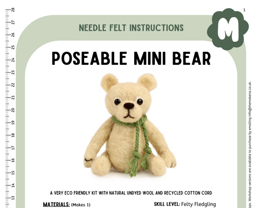 Poseable Mini Bear Instructions PDF - The Makerss