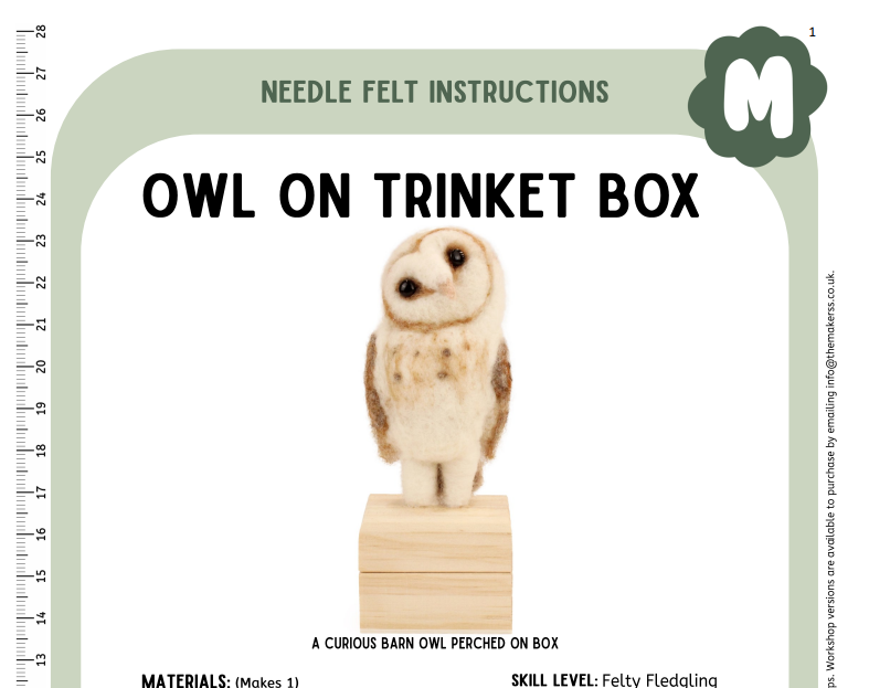 Owl On A Trinket Box Instructions PDF - The Makerss