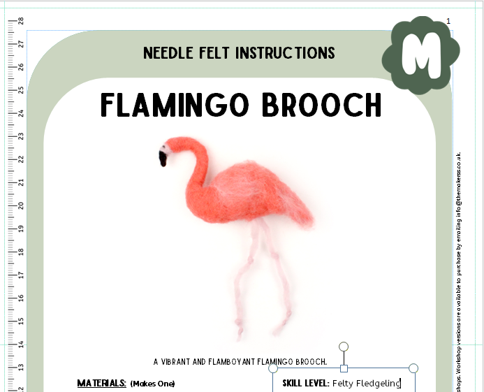 Flamingo Brooch Instructions PDF - The Makerss