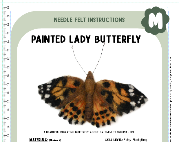 Painted Lady Butterfly PDF instructions - The Makerss