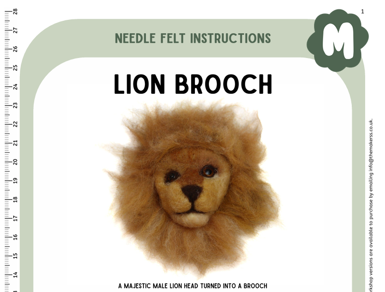 Lion Brooch Instructions PDF - The Makerss
