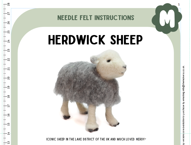 Herdwick Sheep Step-By-Step Video Tutorial and PDF Instructions - The Makerss