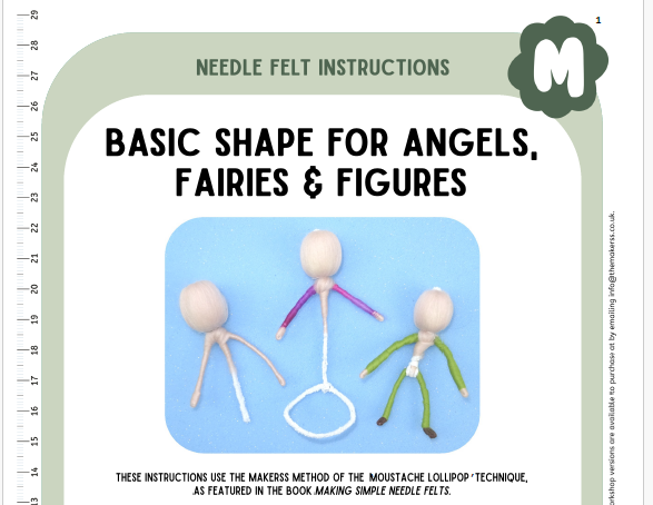 FLOCK OFFER - Basic Head & Arms Shape Instructions PDF (for Angels, Fairies & Figures) - The Makerss