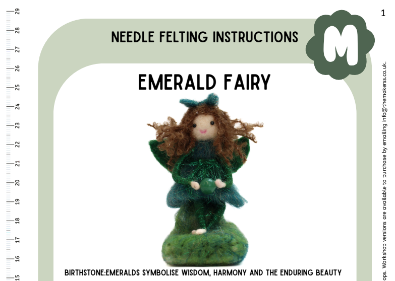 May Birthstone Emerald Fairy Instructions PDF