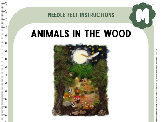 Animals in the Wood Large Picture Instructions PDF - The Makerss