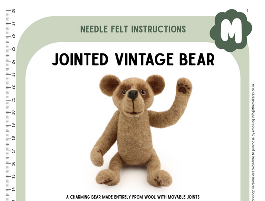 Jointed Vintage Bear Instructions PDF - The Makerss