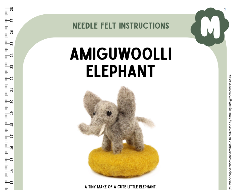 Elephant Amiguwoolli Instructions PDF - The Makerss