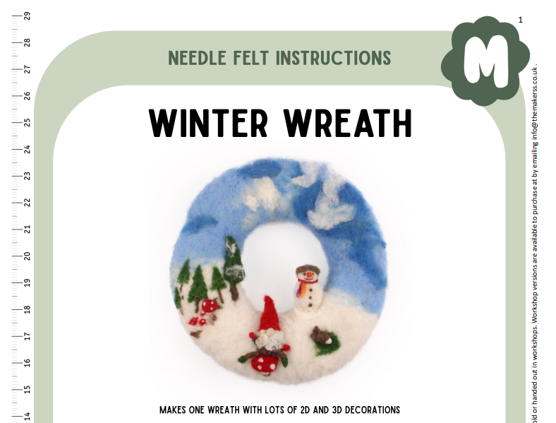 Winter Wreath Instructions PDF - The Makerss