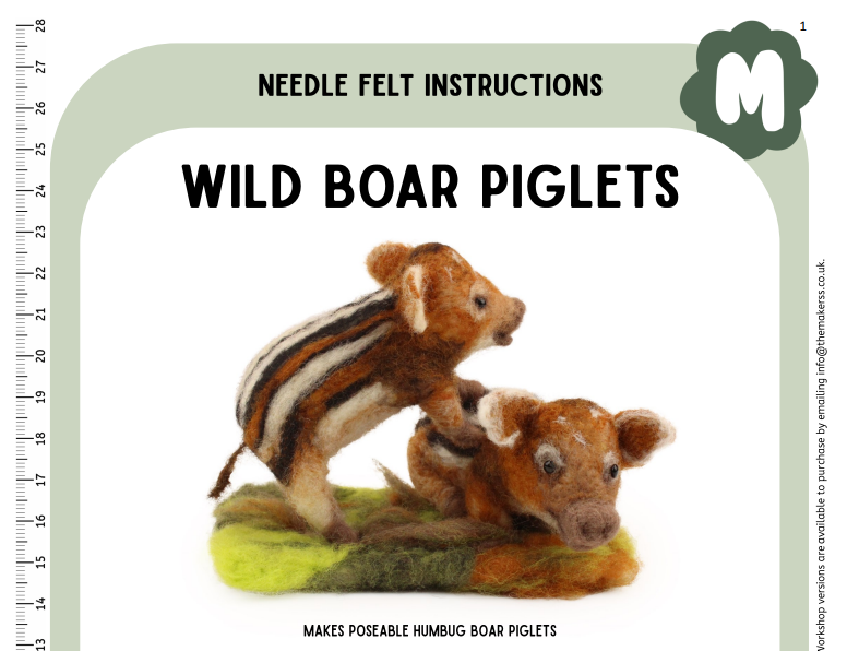 Wild Boar Piglets Instructions PDF - The Makerss