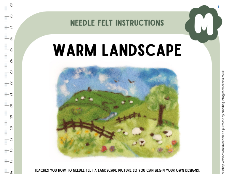 Warm Landscape Picture Instructions PDF - The Makerss