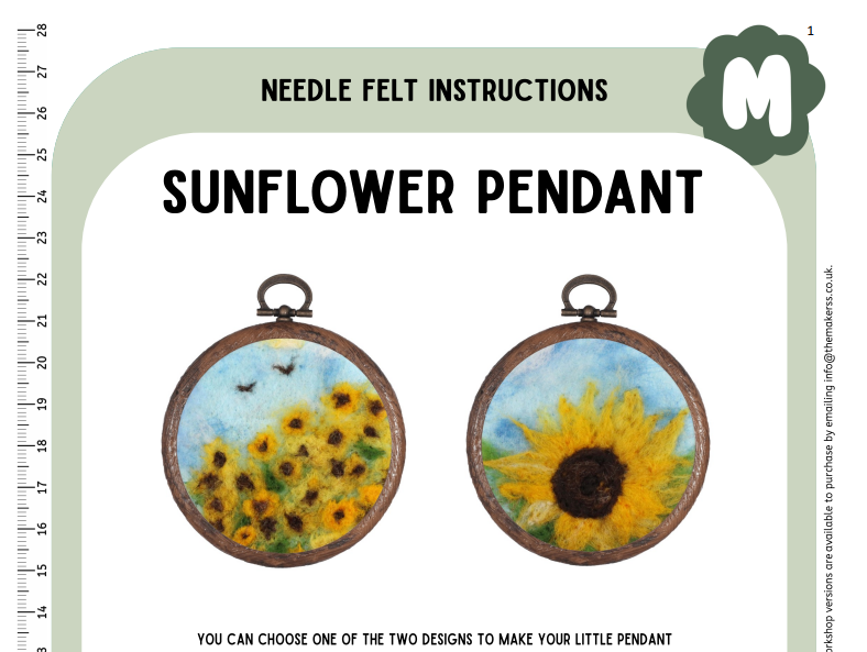 Sunflower Pendant Instructions PDF - The Makerss