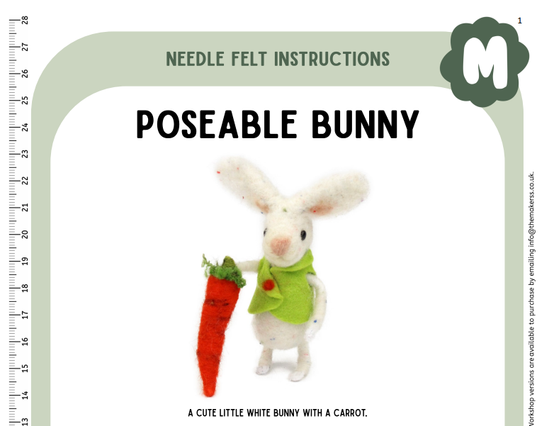 Poseable Bunny Instructions PDF - The Makerss