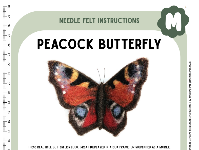 Peacock Butterfly Instructions PDF - The Makerss