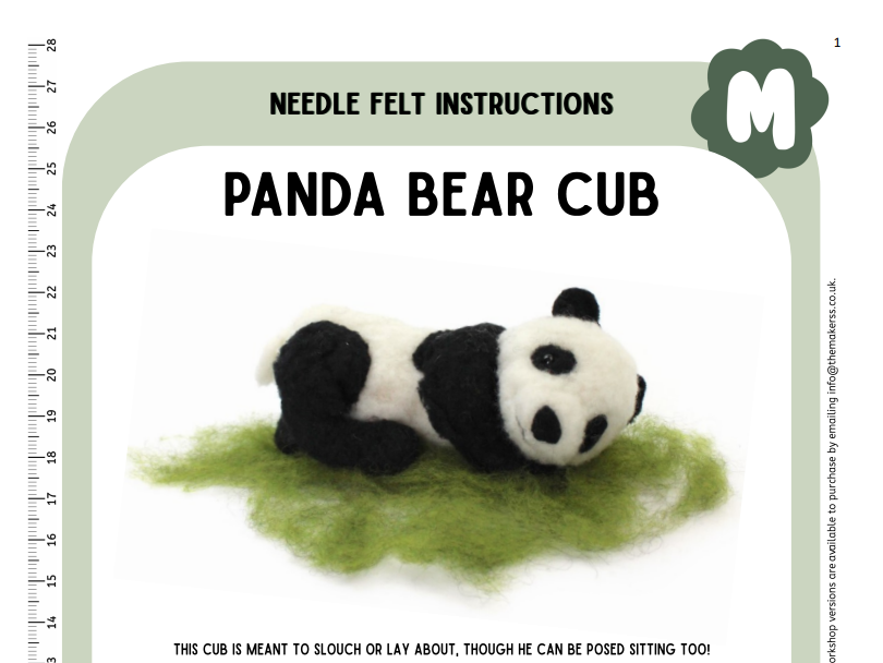 Panda Bear Cub Instructions PDF - The Makerss