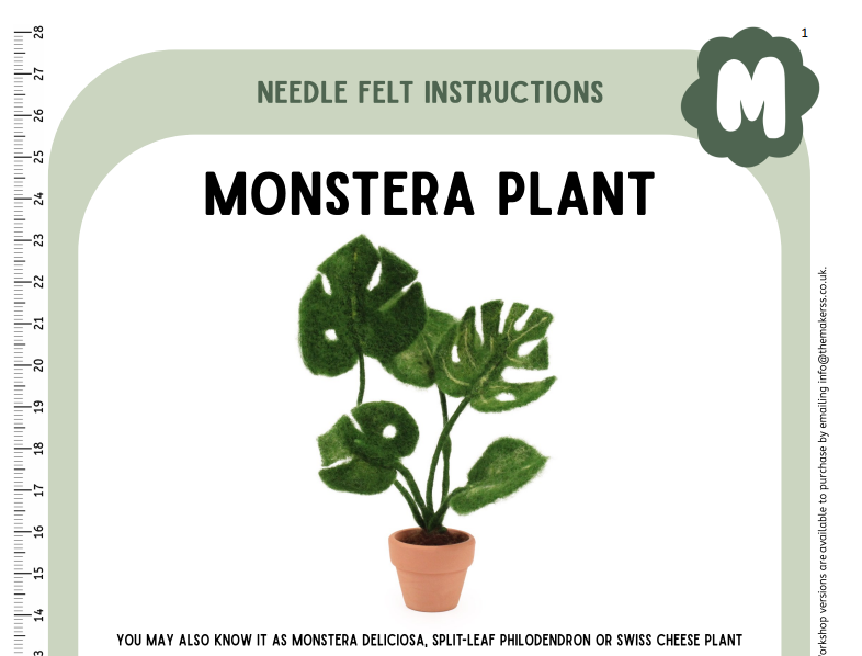 FLOCK - Monstera Instructions PDF - The Makerss